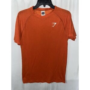 Gymshark Vital‎ Seamless Mens Short Sleeve Athletic Shirt Medium A1A5Z Orange